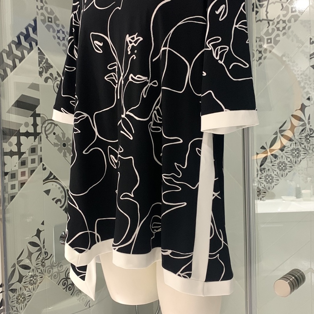 NWT🌺Made in🇨🇦Beautiful JR Modern Abstract Tunic - Picture 15 of 15